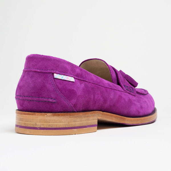 Mens on sale purple loafers